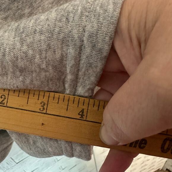 Adidas womens drawstring shorts jersey knit gray USA activewear casual plus size - Picture 9 of 12